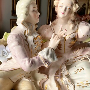 Vintage Figural Grouping Porcelain, Unmarked Lenwile Ardalt, Circa 1945 afbeelding 10