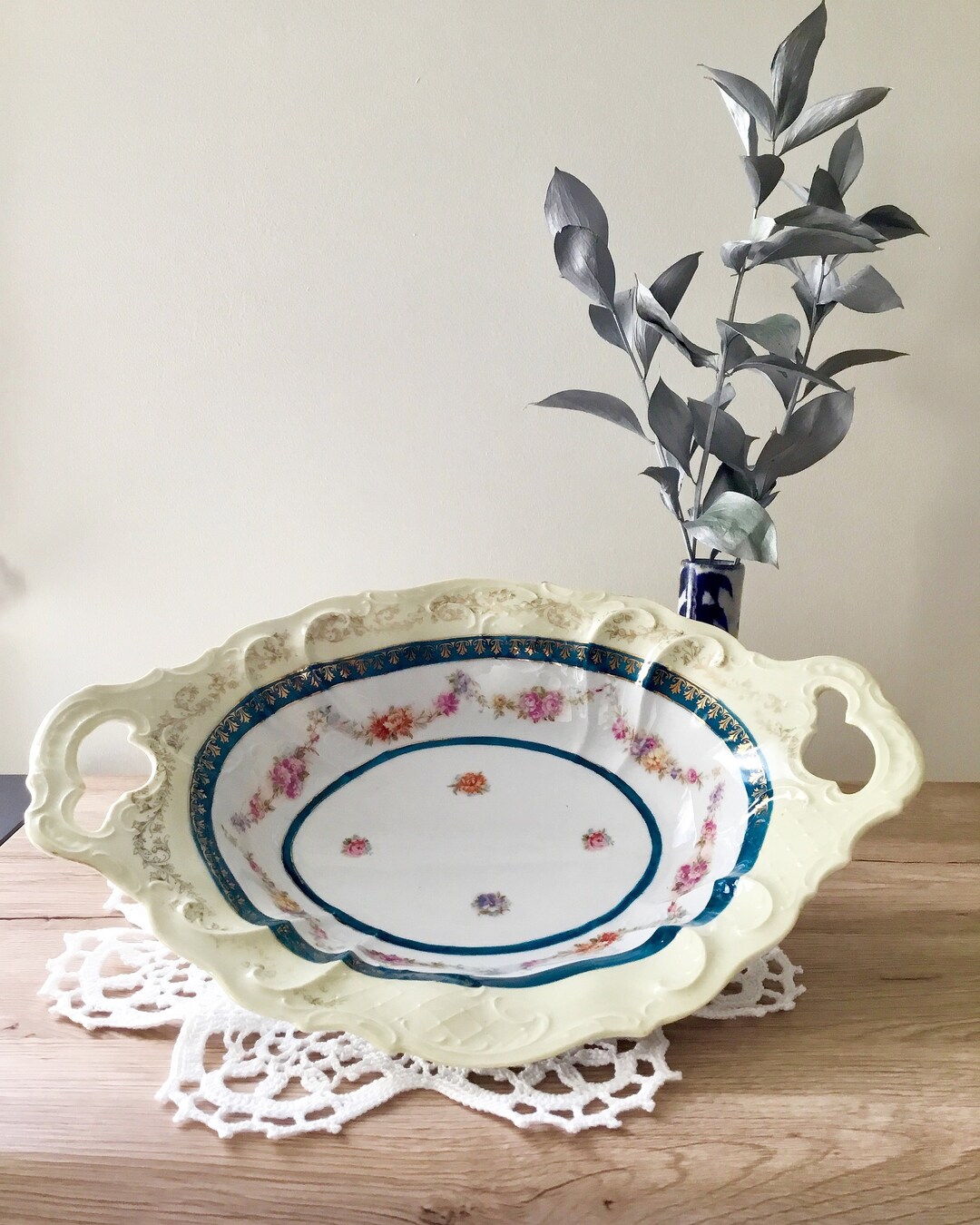 Vintage Bread Bowl by Royal Saxe Etsy