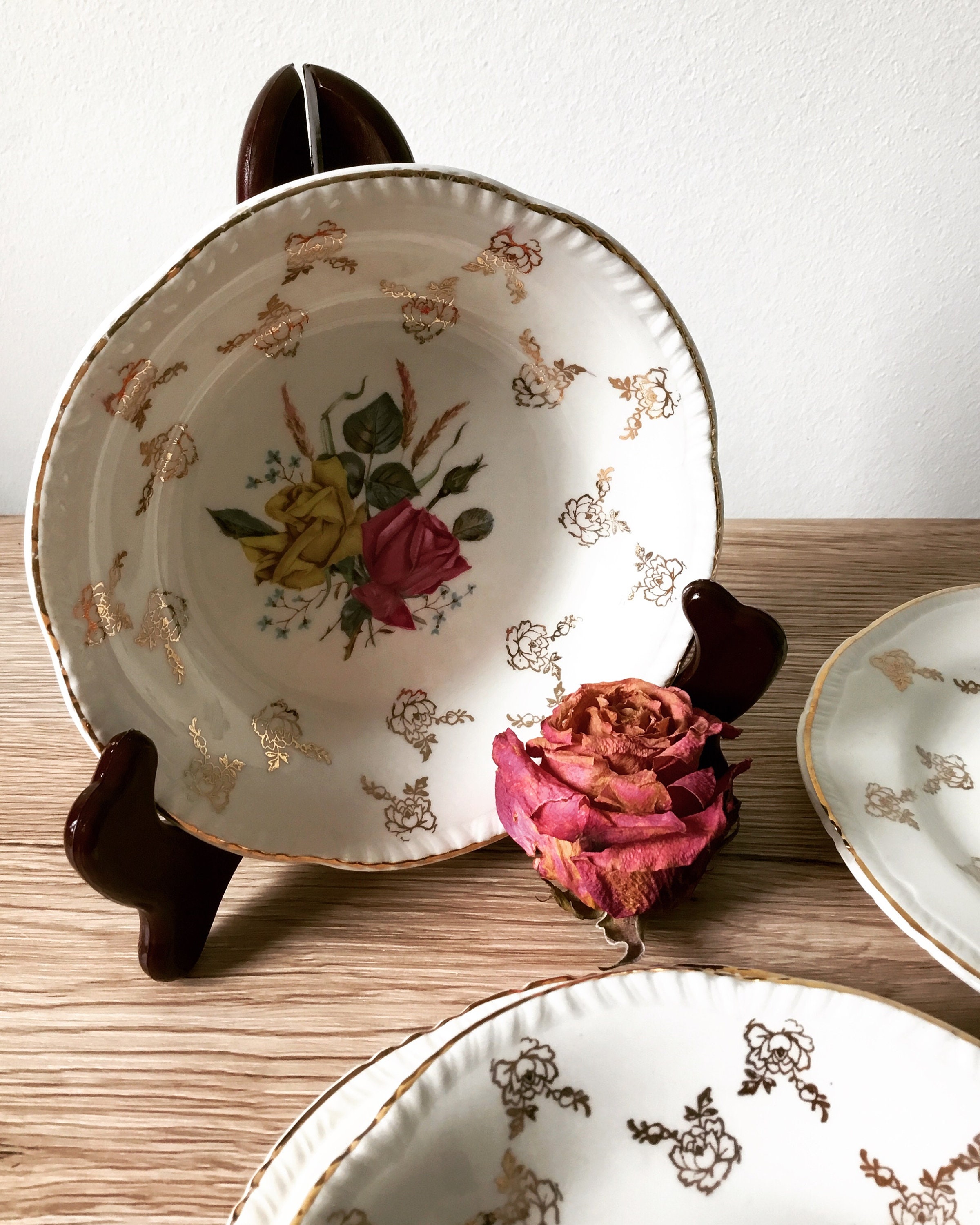 Set of 2 Dessert Plates and Bowls by Wood and Sons With a 22 Etsy UK