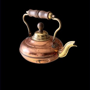 Vintage Copper Brass Tea Kettle