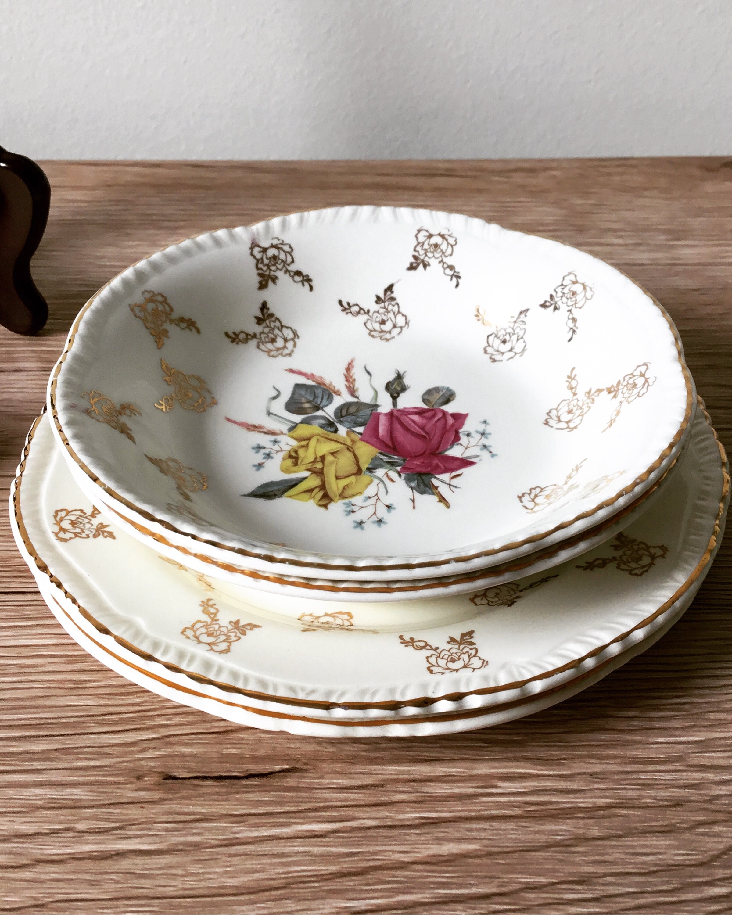 Set of 2 Dessert Plates and Bowls by Wood and Sons With a 22 Etsy UK