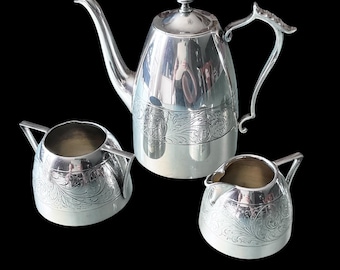 Antique Silver Plated Small Coffee Set
