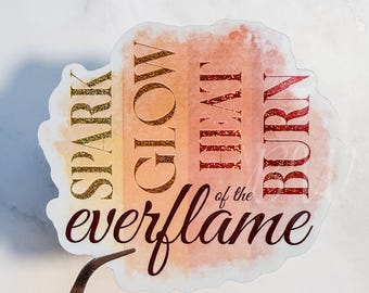 Spark Glow Heat Burn Sticker | Kindred's Curse Saga | Officially Licensed Penn Cole Sticker | Spark of the Everflame | Fantasy Book Sticker