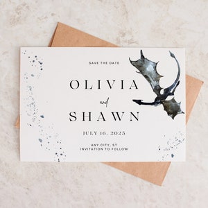 Drache Save the Date | Fantasy Canvas Vorlage Hochzeit Save The Date