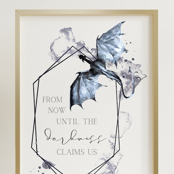 From Now Until Darkness Claims Us | The Thirteen | Throne of Glass print | TOG art | Officially Licensed Sarah J Maas Digital Print