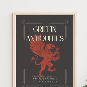 Griffin Antiquities | Dark | Crescent City Art | Crescent City Print | Officially Licensed Sarah J Maas Digital Print