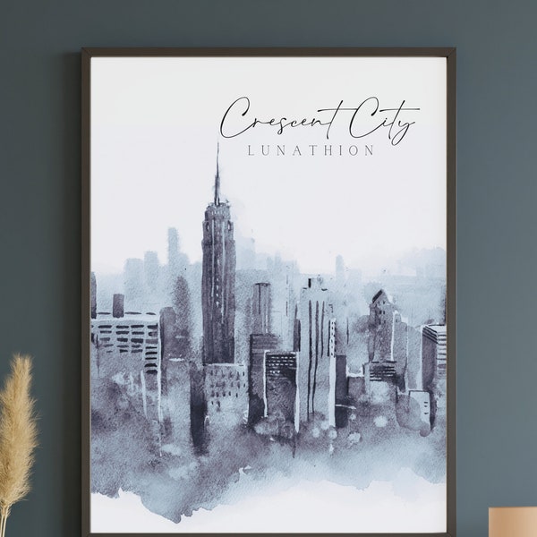 Crescent City | Lunathion | Crescent City Art Print | Officially Licensed Sarah J Maas Digital Print