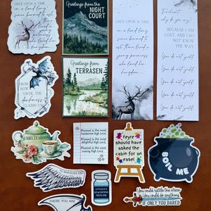 LAST CHANCE Sarah J Maas Sticker Bundle | ACOTAR Crescent City Throne of Glass Stickers | Officially Licensed Sarah J Maas Sticker Pack