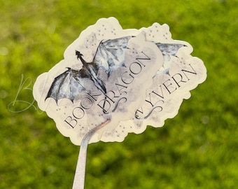 Book Dragon / Wyvern | Watercolor Book Lover Sticker