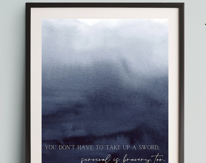 Survival is Bravery Art Print | A Study in Drowning | Officially Licensed Ava Reid Digital Print