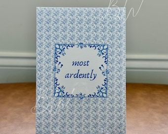 Most Ardently | Pride and Prejudice Art Print | Jane Austen Print