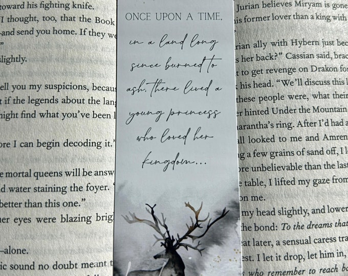 LAST CHANCE Once Upon a Time Throne of Glass Bookmark | Officially Licensed Sarah J Maas Bookmark | Throne of Glass Bookmark