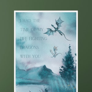 Fighting Dragons Digital Print | Long Live Art