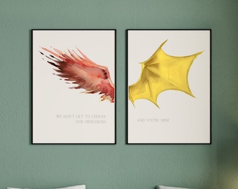 Zodiac Academy Digital Art Print | We Don't Get To Choose Our Obsessions and You're Mine | Officially Licensed