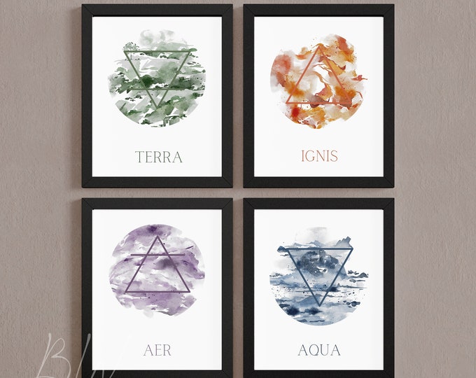 Zodiac Academy Elements Digital Art Print | Officially Licensed