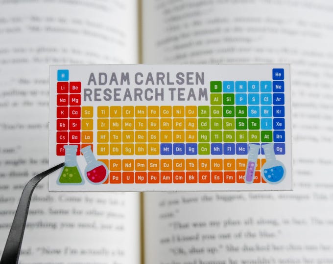 Adam Carlsen Research Team | Love Hypothesis Sticker | Officially Licensed Ali Hazelwood Sticker