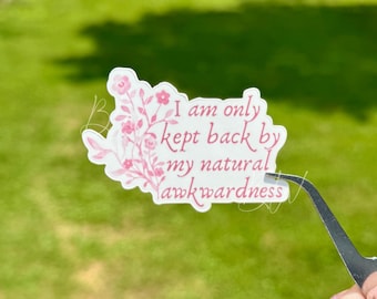 Awkwardness | Sense and Sensibility Jane Austen Sticker | Book Kindle Laptop Planner Sticker | Bookish Vinyl Sticker | Classic Lit Gift