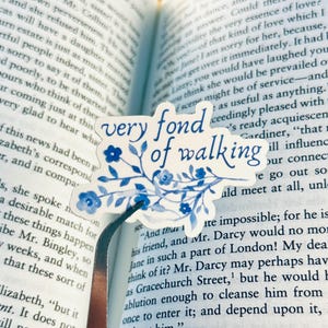 Very Fond of Walking | Pride and Prejudice Sticker | Jane Austen Sticker | Book Sticker | Kindle Sticker