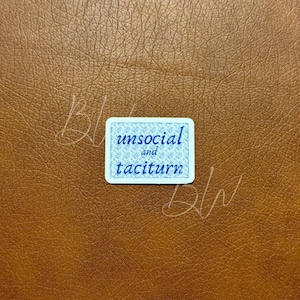 Unsocial and Taciturn | Jane Austen Sticker| Pride and Prejudice Sticker | Book Sticker | Kindle Sticker