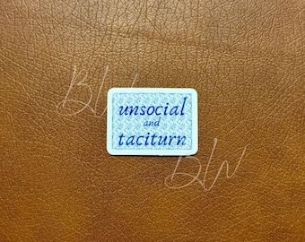 Unsocial and Taciturn | Jane Austen Sticker| Pride and Prejudice Sticker | Book Sticker | Kindle Sticker