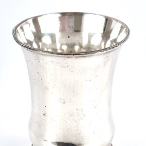 Antique Beaker, Old Sheffield Plate, Georgian Antique, 18th Century, Elegant Drinkware, Silver on Copper, Plain Tableware, Home Decor, Rare