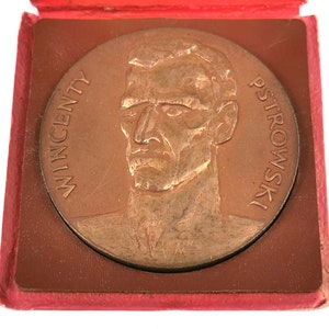 RARE Vintage Medallion, Large Bronze Medal, Boxed Medal, Polish Mining, Pstrowski Mine, 1947 - 1977, Polish Medal, Social History, Poland