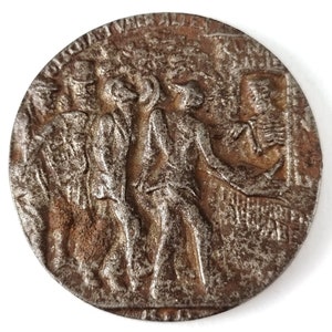 Antique Commemorative, Iron Medal, RMS Lusitania, Replica Medal, First World War, Karl Goetz, Sinking of, Historical Collectable, Curiosity