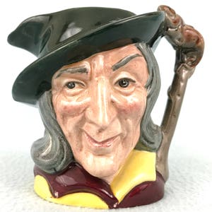 Vintage Collectible Character Jug, Pied Piper, Royal Doulton, D 6462, Hand Painted, Colorful Jug, Small Size, Doulton Display, Retro Man