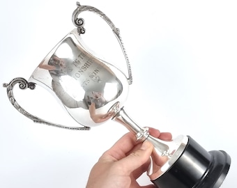 Large Vintage Trophy, Silver Plate, All Events Winner, RAF