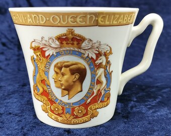Presentation Commemorative Planished Effect Rare Commemorative Art Deco Coventry Crest Pint Tankard 1937 Coronation King George VI