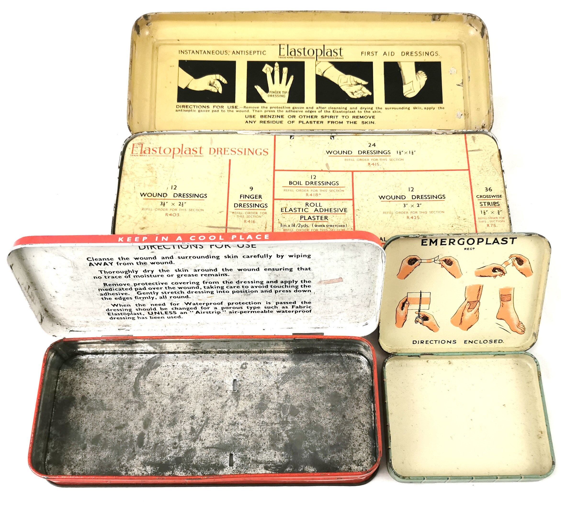 Vintage Tins Tin Job Lot Medical Tins Home Medical Etsy UK