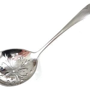 Miniature Flatware, Small Sugar Sifter, Sugar Sprinkler, Holed Bowl, Silver Plate, James Dixon, Old English, Elegant Addition, Tea Table