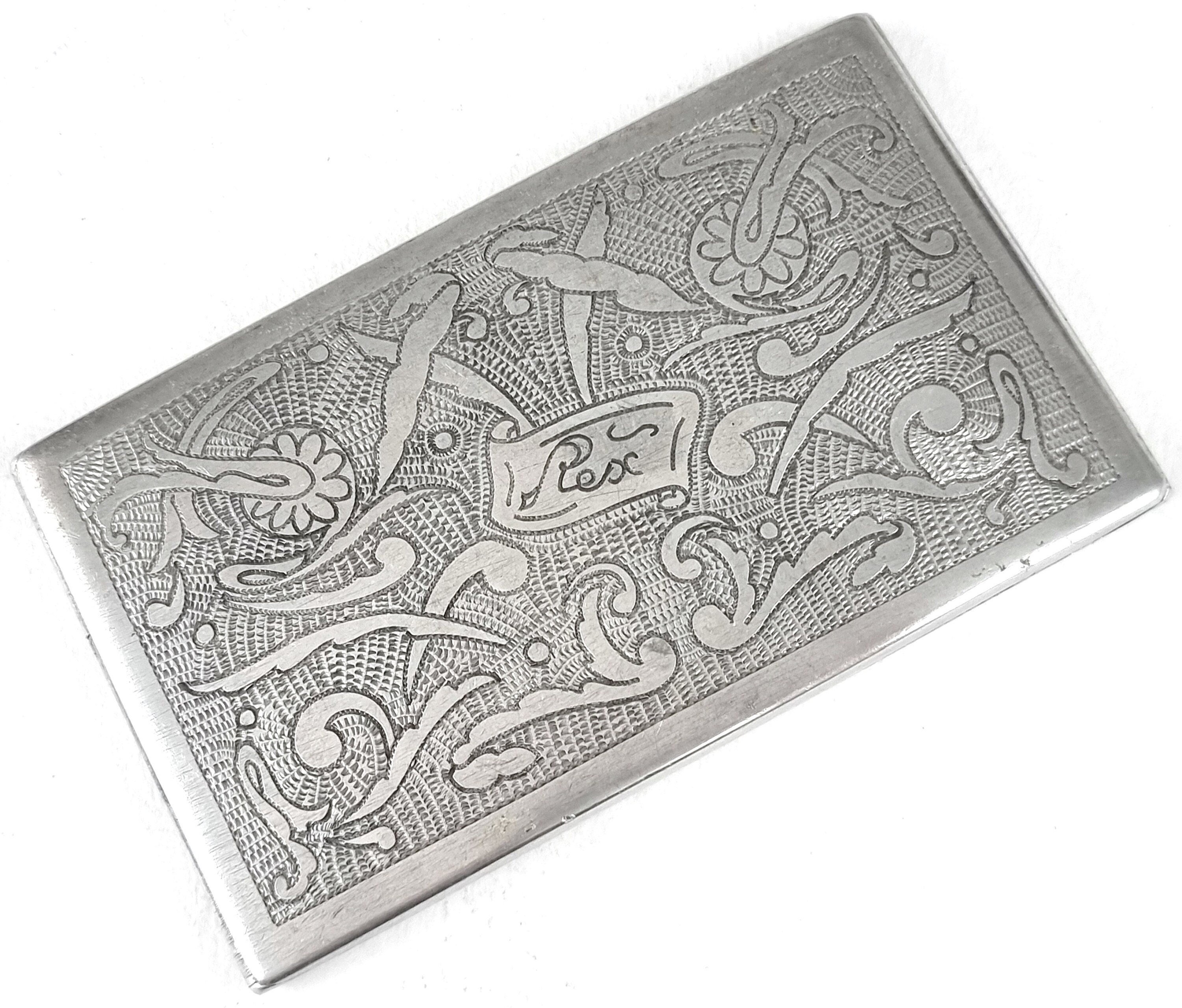 trench art cigarette case Second World War, Trench Art, Cigarette Case, Salvaged Aluminium, Vintage  Erotica, Mouse Boxer, Lady Dancer, Pocket Case, Art Deco, Curio
