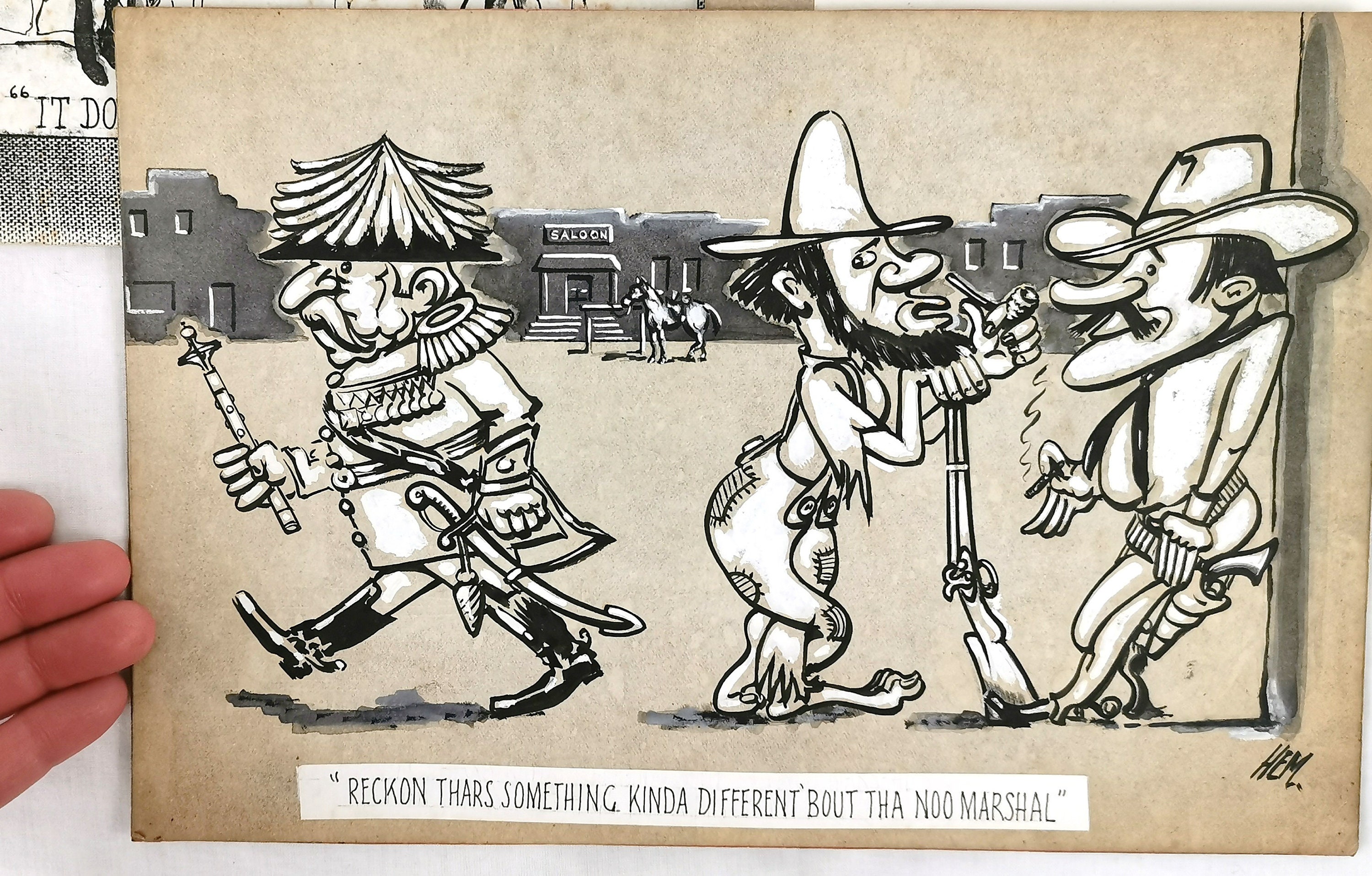 無料投稿 - ビンテージ漫画の絵、風刺画、ペンとインク、白黒