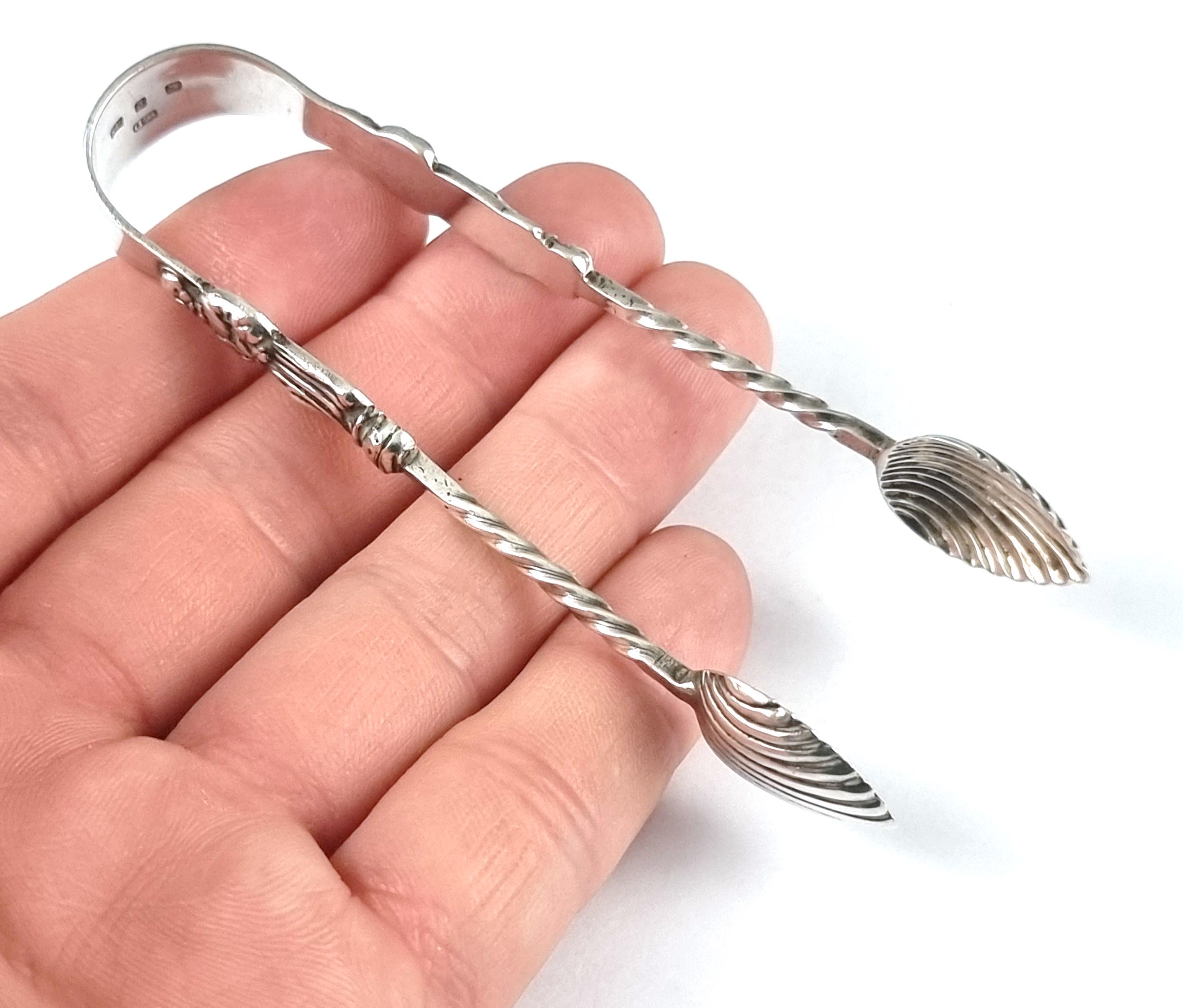 シルバーシュガートング、長さ3 5/8インチ、スターリングシルバー製