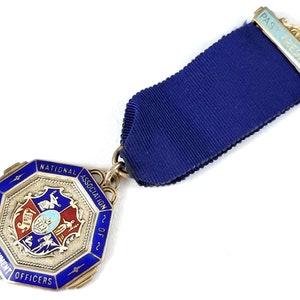 Historical Medal, Sterling Silver Gilt, Medal with Ribbon, Medal Pin, Enameled Silver, Past President, Political Award, T Fattorini, Unique