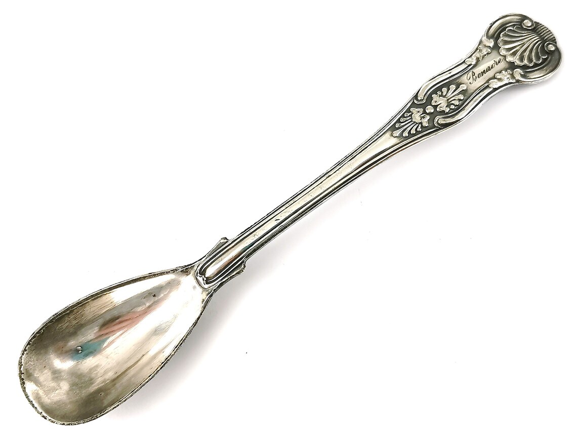 Traditional Antique Condiment Spoon Mustard Spoon Silver Etsy