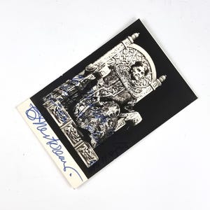 Recuerdos de ópera, tarjeta promocional firmada, Evgeny Nesterenko, como Boris Godunov, blanco y negro, autógrafo antiguo, figura musical, ópera