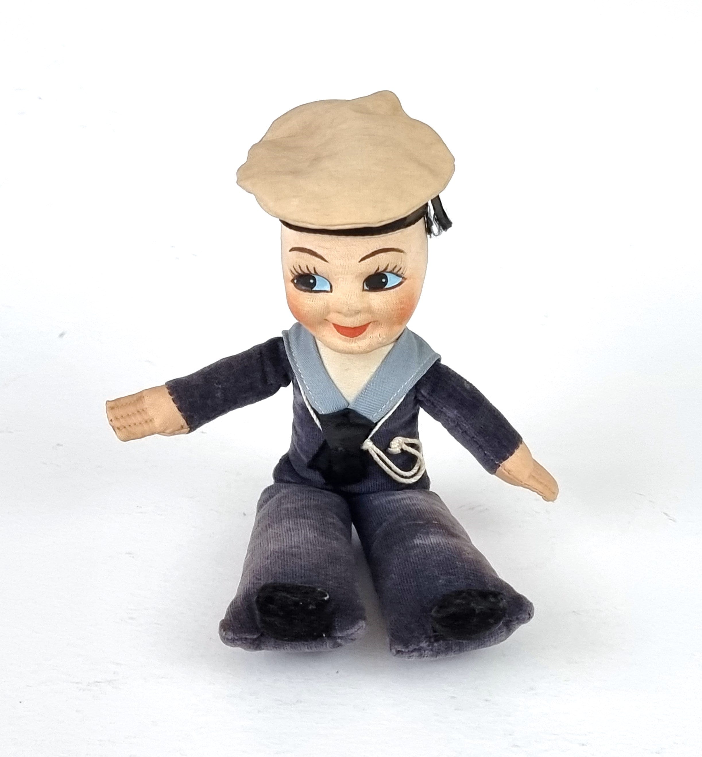 Vintage Jolly Boy, Nautical Souvenir Doll, Noral Wellings, Peggy Nesbit, Canberra Souvenir, Sailor Outfit, 8 Inches Height, P&O Memorabilia