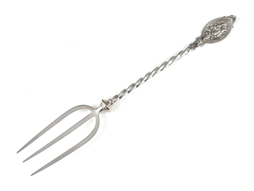 Striking Flatware Long Handled Fork Serving Utensil Etsy