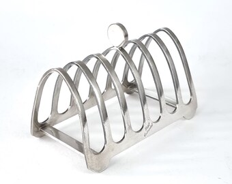 Vintage Hotelware, Elkington Silver Plate, Hotel Continental, Triangular Shapes, Mid 20th Century, Toast Rack, Breakfast Table, Round Handle