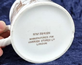 わずかな欠陥、王室記念品、アンティーク マグカップ、ハロッズ向けに