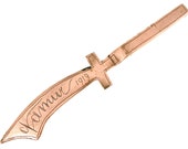 Antique Paper Knife, Letter Opener, Page Turner, Trench Art, First World War, Great War Memento, Copper Trench Art, 1919 Dated, Engraved