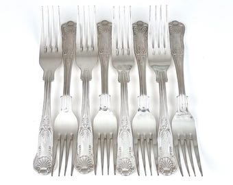 キングスパターンシルバーメッキデザートフォーク6本セット - EPNS 4 +