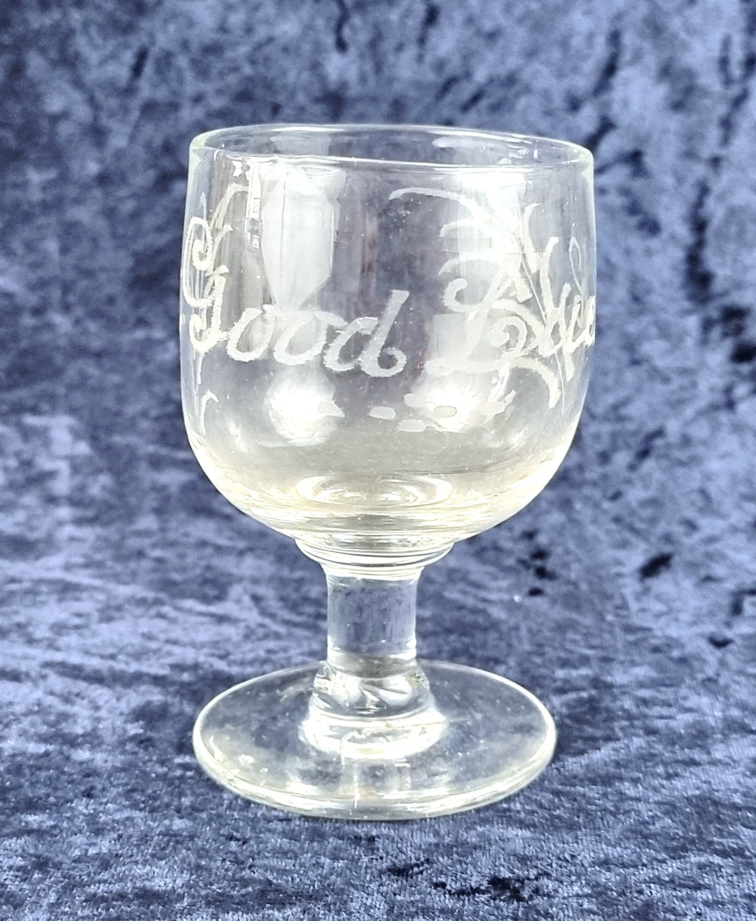 Small Antique Glass Victorian Glassware Good Luck Floral Etsy