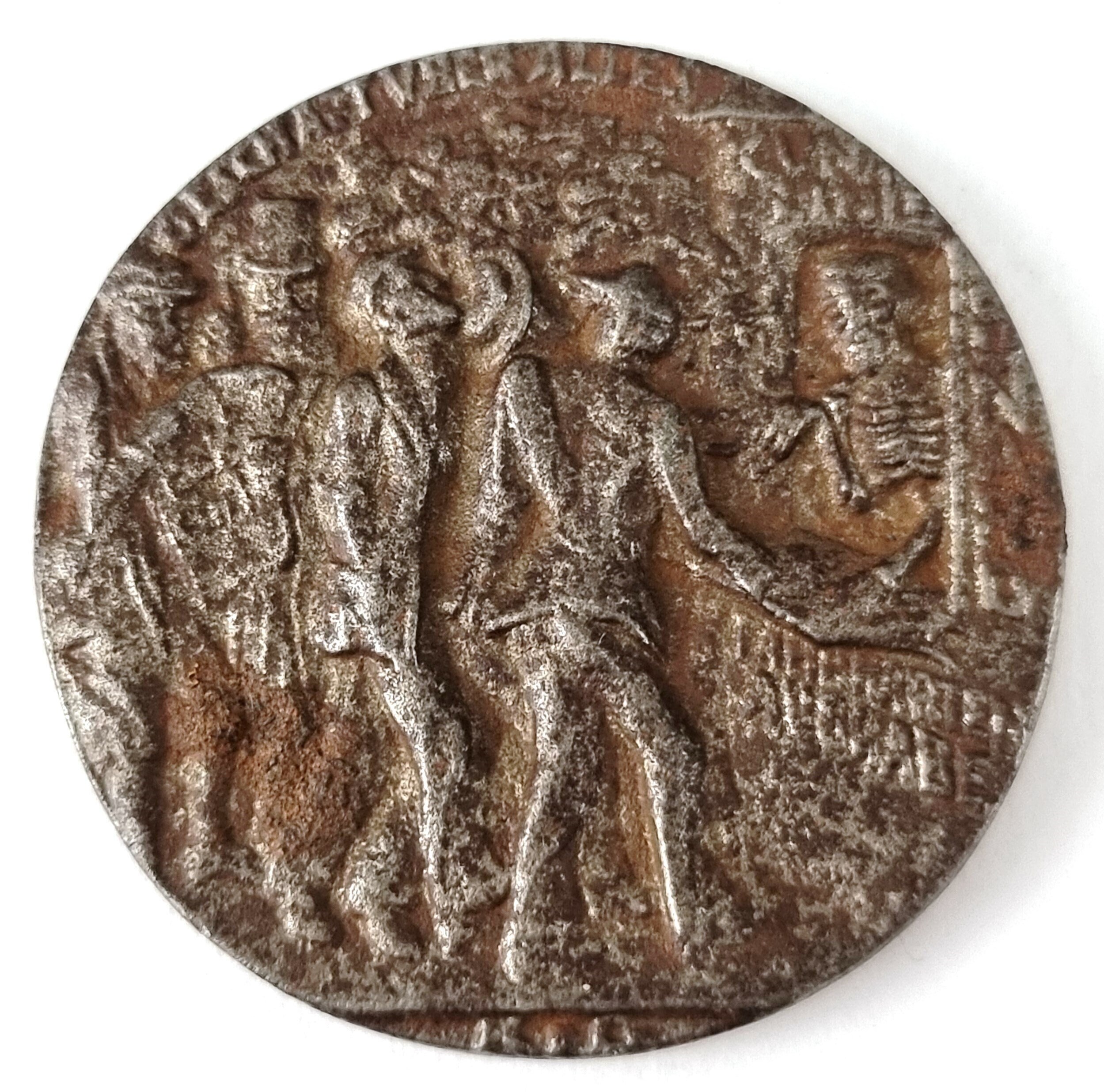 Antique Commemorative, Iron Medal, RMS Lusitania, Replica Medal