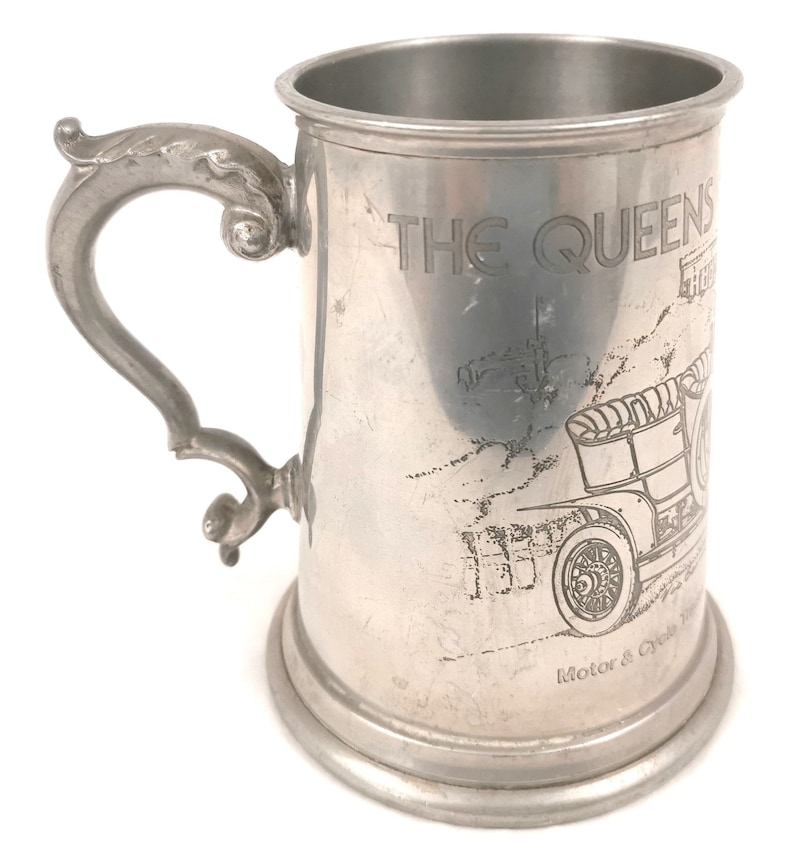 Classic Car Design Unique Commemorative Pint Tankard Limited Edition Benevolent Fund QEII Vintage Pewter Tankard 1977 Silver Jubilee