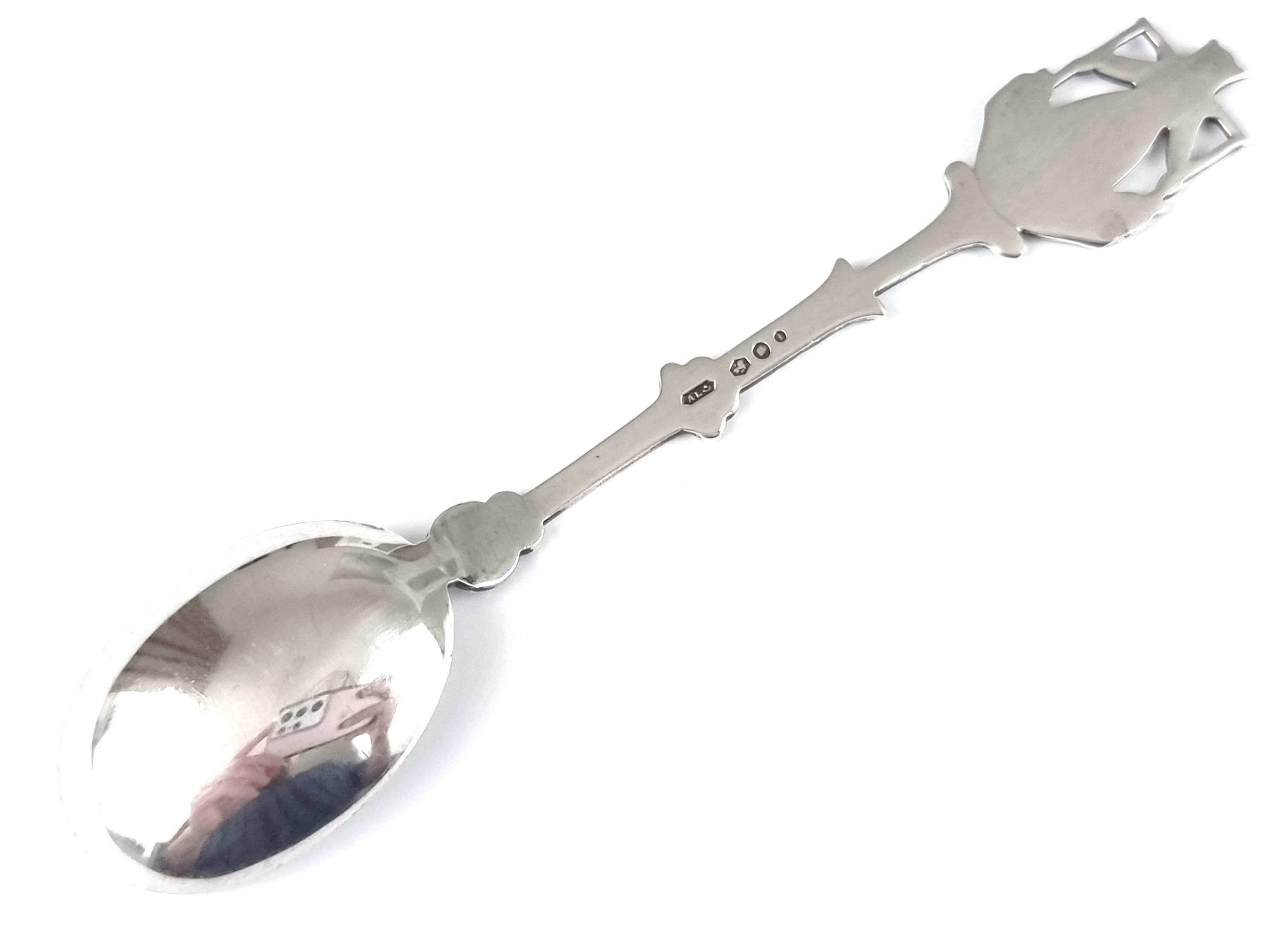 Vintage Souvenir Spoon, Dutch 835 Silver, 4 3/8 Inches Length