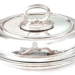 Notable Flaws, Antique Tureen, Serving Dish, Elkington Silver Plate, Royal Mail Steam Packet, Nautical Tableware, Historical, Entree Dish