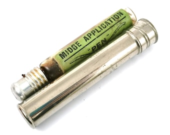 Vintage Medical, Midge Application Pen, Canadian Pharmacy, Travel Size, Midge Repellent, Small Phial, Vintage Medicine, Travel Size, Unique
